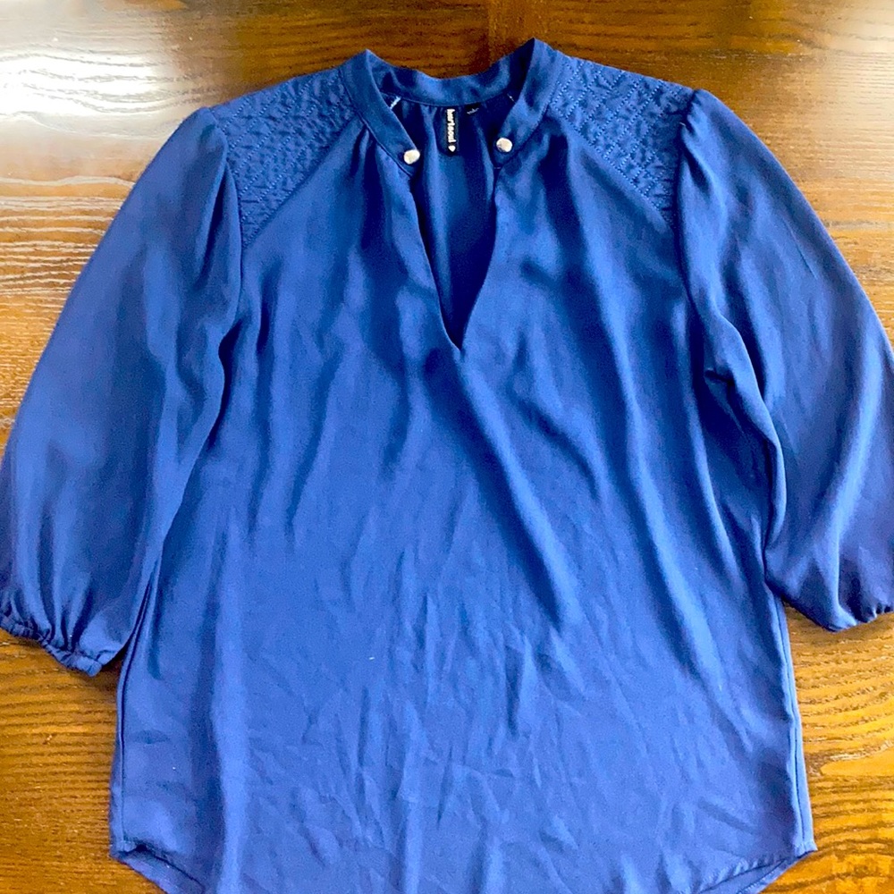 Sheer blue blouse